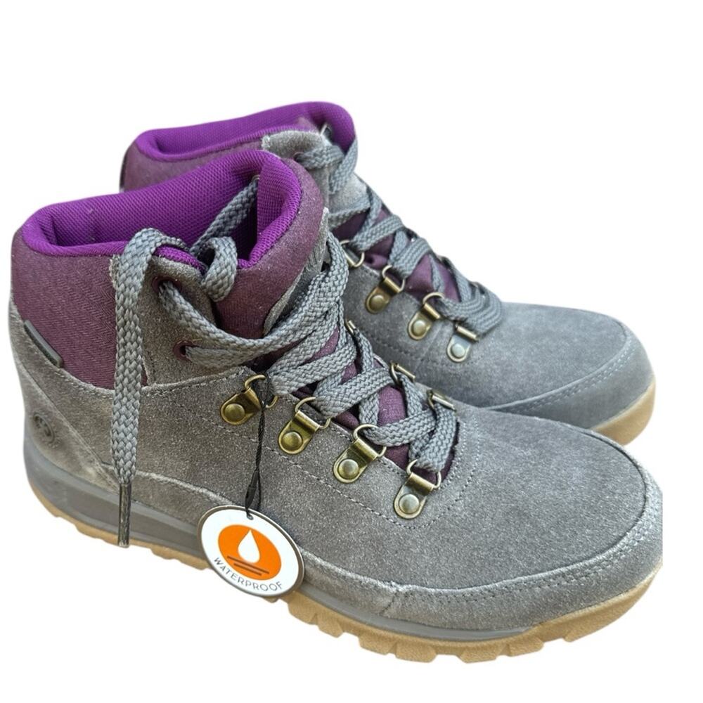 Northside Weatherproof Hiking Boots - Gray and Purple Lace Up New In Box